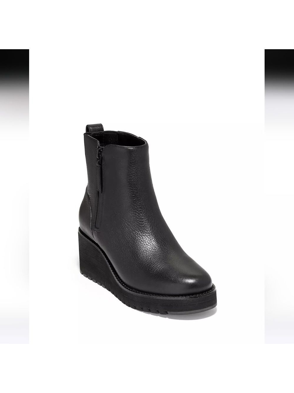Cole Haan ZERØGRAND Cityquest Waterproof Wedge Chelsea Boots, Size 8.5B - Picture 3 of 17